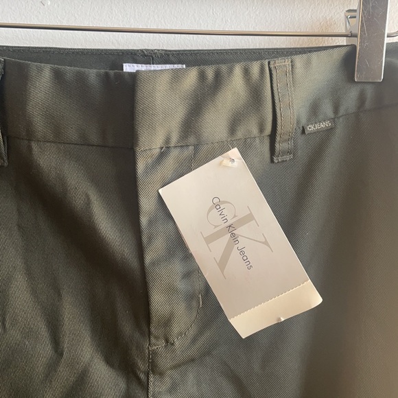 Green Calvin Klein Flare Leg Pants Size 7 NWT - Picture 4 of 10